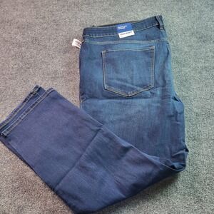 Old Navy Mid Rise Power Slim Straight Jeans Womens Size 26 Blue Denim